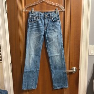 7 For All Mankind Blue Denim Jeans Classic Style. Boys size 8.